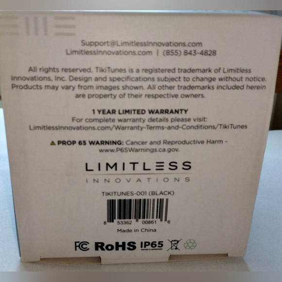 TikiTunes Portable Speaker with Ambient Flame Light Water Resistant - Picture 10 of 11